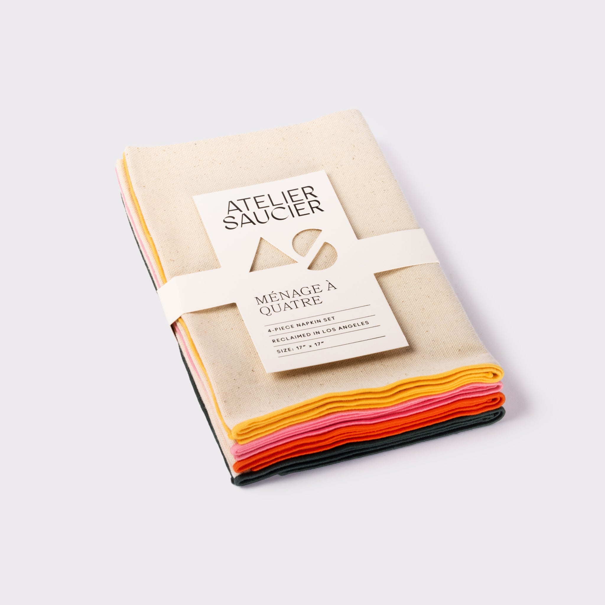 Atelier Saucier Rainbow Burlap Napkin Set