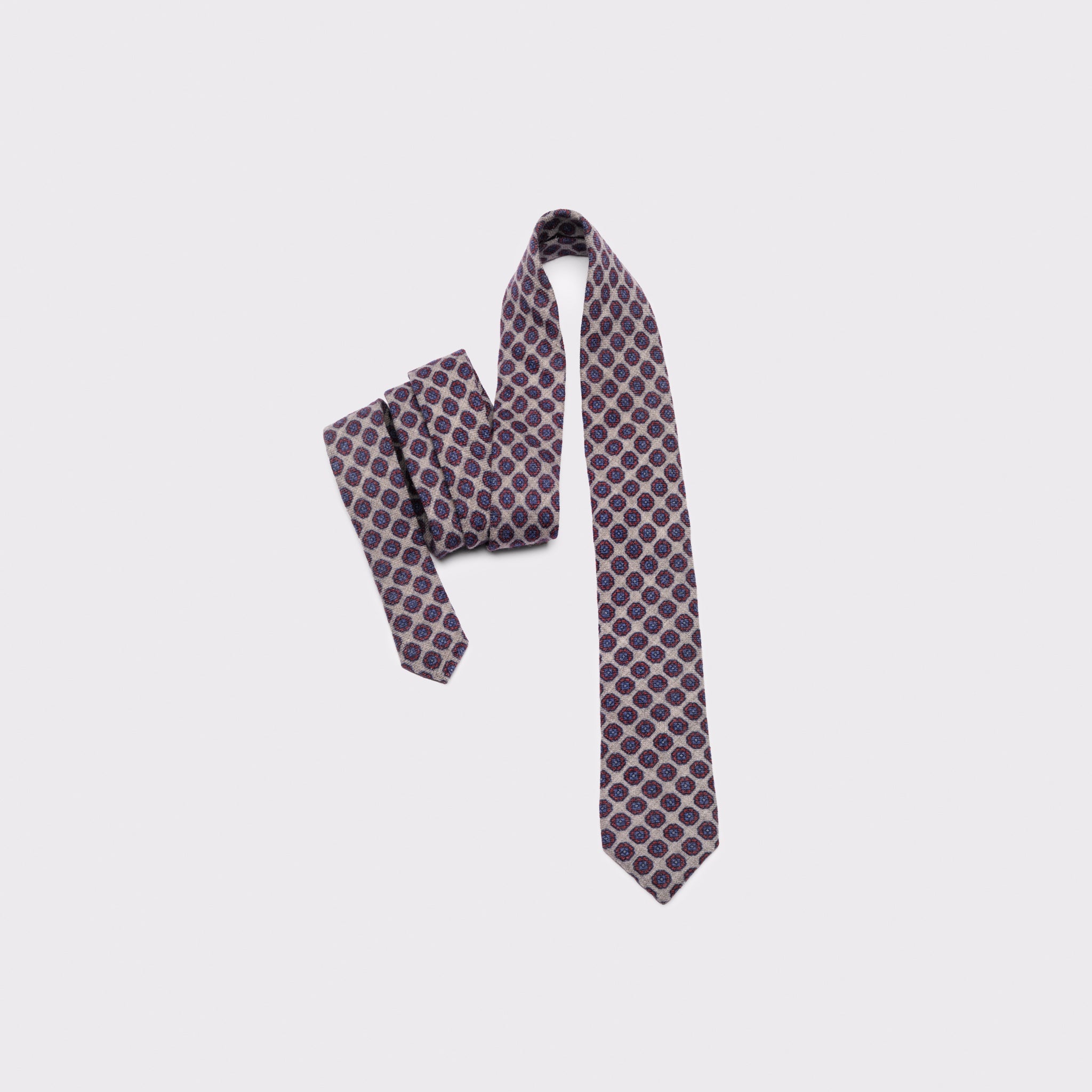 Fine and Dandy Grey Florette Wool Tie