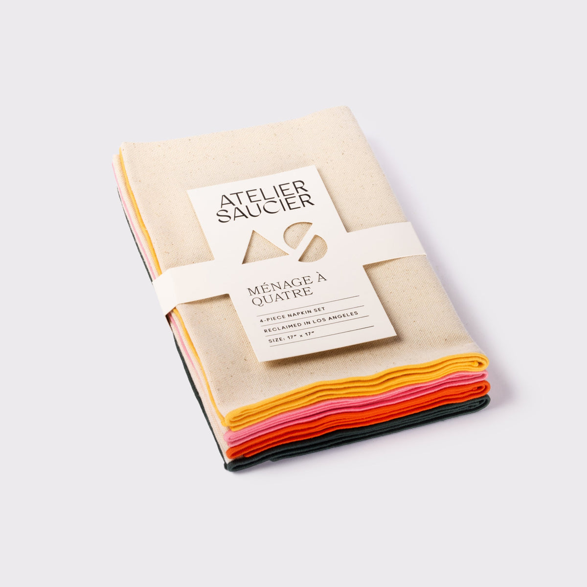 Atelier Saucier Rainbow Burlap Napkin Set