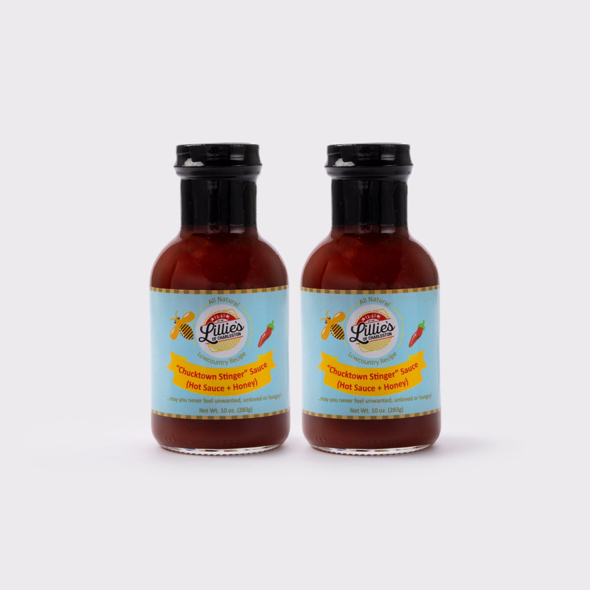 Lillie's of Charleston Chucktown Stinger Hot Sauce & Honey (Set of 2)