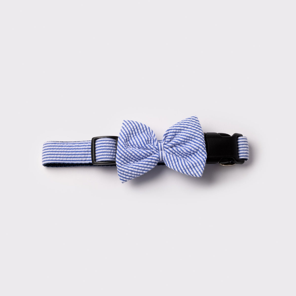 NOLA Couture Seersucker Bow Tie Dog Collar