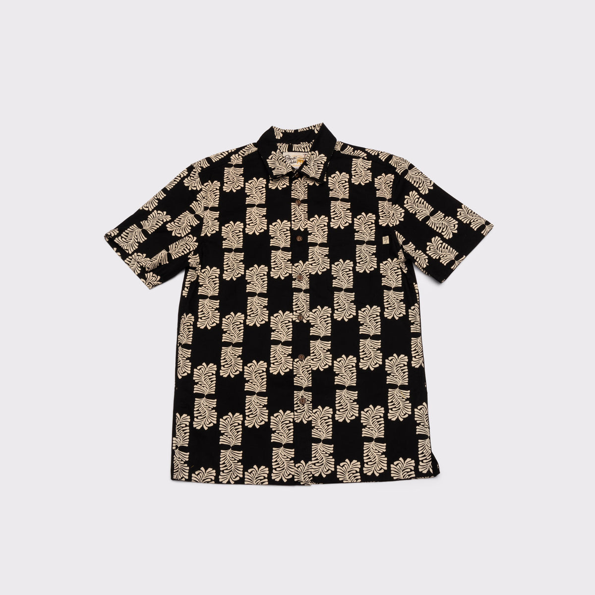 Woodblock Fern Men's Aloha Shirt